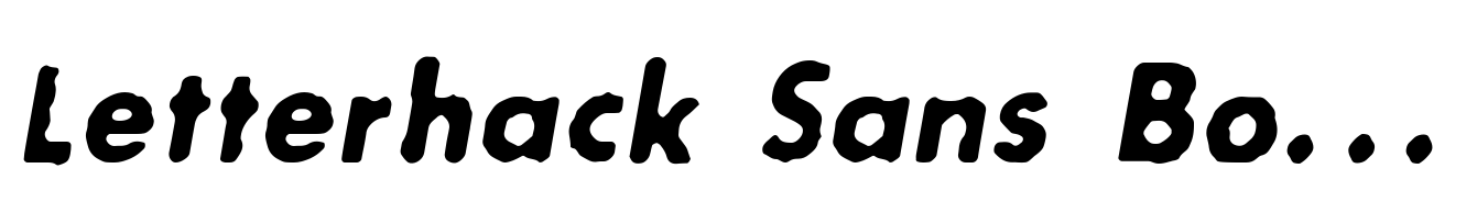 Letterhack Sans Bold Italic
